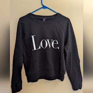 JCrew love sweatshirt